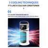 3-в-1 Испарительный Низкошумный Портативный 2.0 USB Перезаряжаемый 8-часовой Таймер 7 Режимов Освещения Персональный Кондиционер Вентилятор Охладитель без Окна Состояние