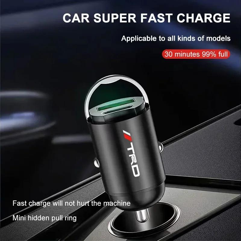 Micro Car Quick Charger Vehicle Cigarette Lighter Convert Plug Car Accessories For TRD Toyota C-hr Prado Rav4 Yaris Hilux Prius