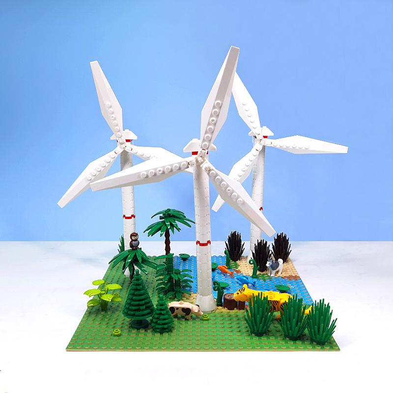 Building Blocks Moc Building Model Windmill Garden Scene Decoration Diy Building Blocks Toys
