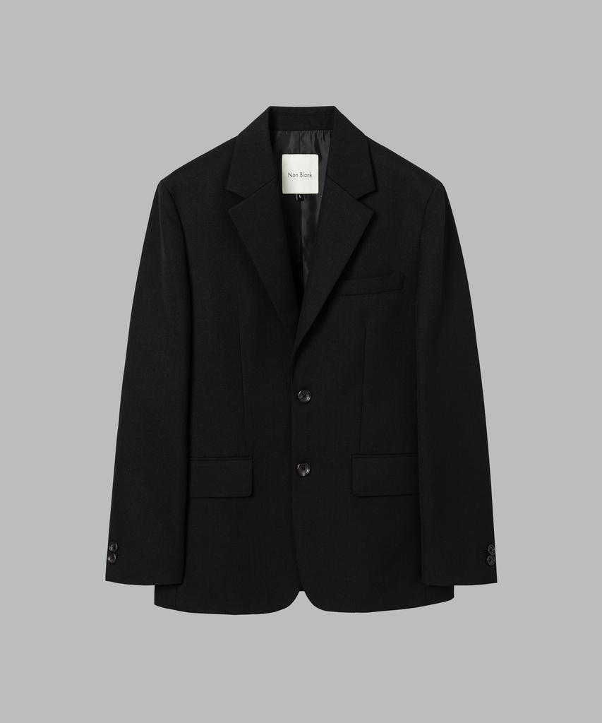 NONBLANK [Set Up] Wool Blend Canvas Loose Fit Setup_Black
