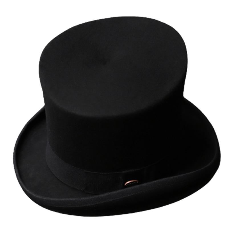 Adult Trilby Hat Breathable British Style Flat Top Hat Adult Festival Party Festival Formal Gathering Fedoras Hat