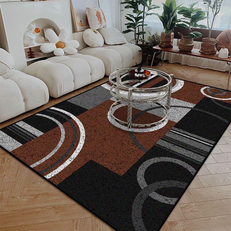 Ковер в скандинавском стиле с линейным узором, большой размер для гостиной, противоскользящий, легко чистится, придверный коврик, мягкий, моющийся, ковер для обеденной зоны