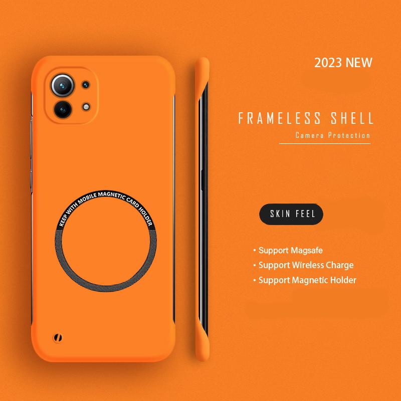 Ультратонкий безрамочный магнитный чехол Magsafe для телефона XIAOMI Mi 14 13 13T 12 12T 11 Lite 10 9T 10T 11T Poco X6 F6 F5 F4 F3 Pro