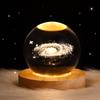 Уникальный светящийся планетарный хрустальный шар-галактикаАстронавт, ночник с питанием от USB, теплый прикроватный светильник, рождественский детский подарок