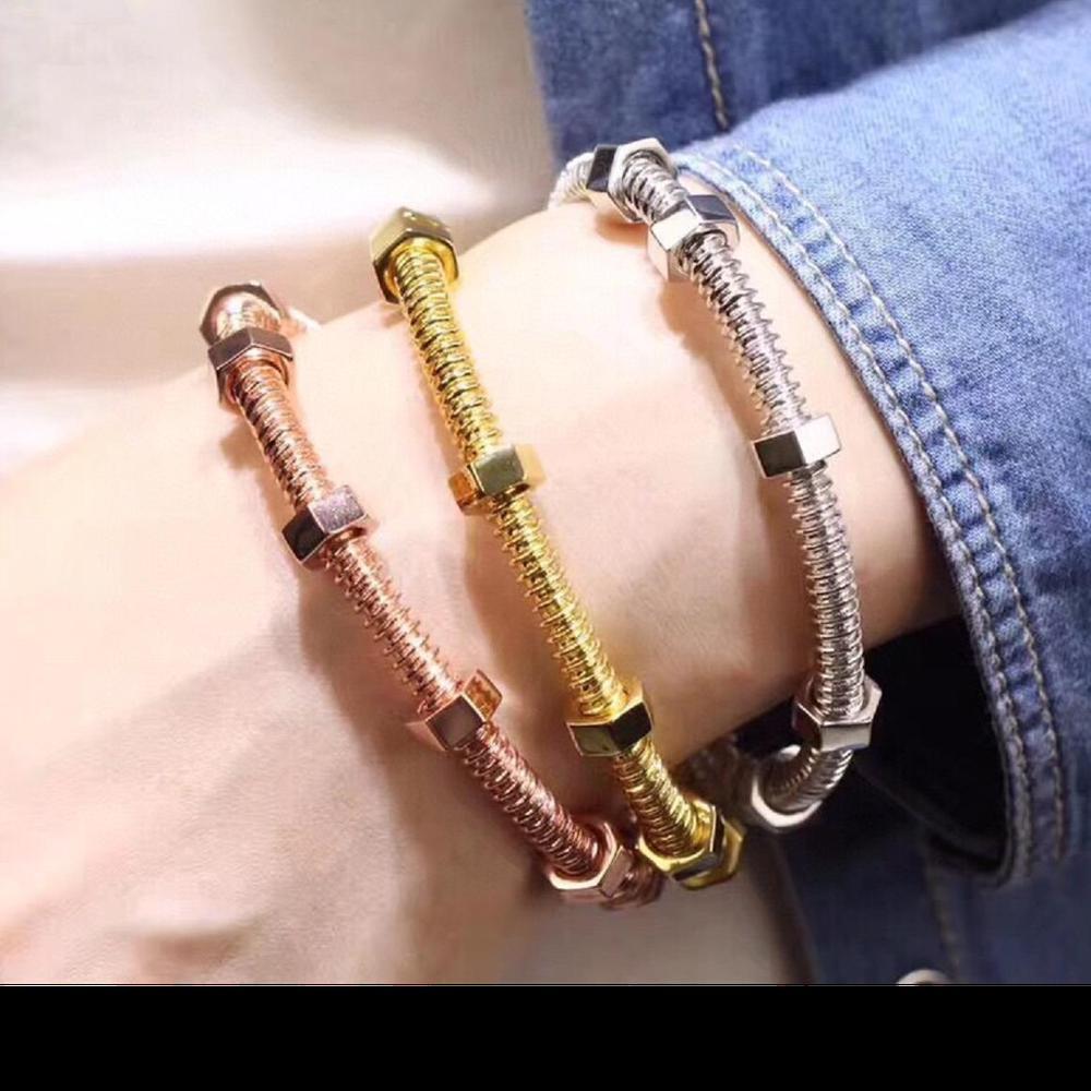 Trend Sale Famous Brand Top Quality European Luxury Jewelry Bracelets For Women Rose Gold Bangle Fashion Party Classic