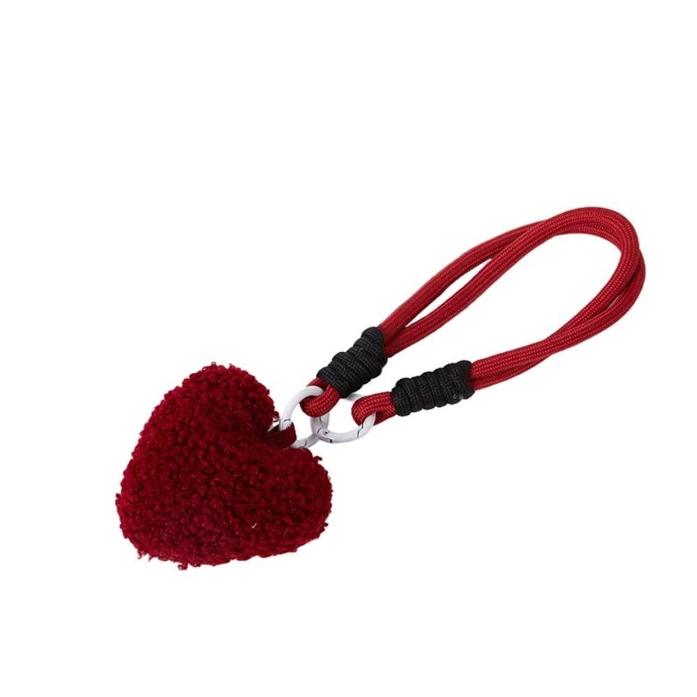 Плюшевый ремешок для телефона Красочные сумки Плетеный шнурок Милые подвесные аксессуары