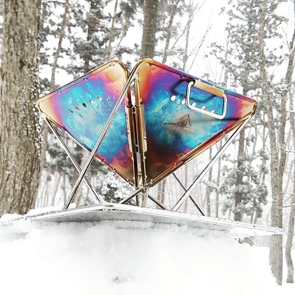 Подставка для костра CAMPING MOON XS, сетка для раскладушки с углем, набор для хранения тарелок, полный комплект для 4 человек X-MINI-Pro.