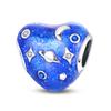Silver 925 Blue Series Beads fitNew Bracelet Bangle Diy Original Design Star Moon Galaxy Charms For Jewelry Make