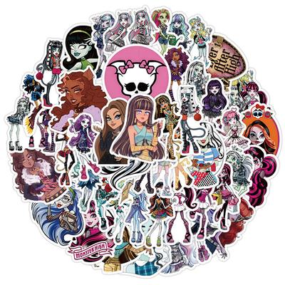 Новые 50 шт. Водонепроницаемые ПВХ наклейки Monster High для ноутбука, скейтборда, багажа, телефона