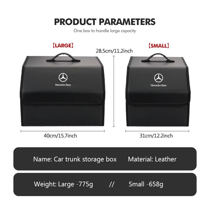 For Mercedes Benz Car Organizer Trunk Storage Box Stowing Tidying Container Bag W202 W212 W126 W140 W168 W177 CLS GLE GLC GLS AU1