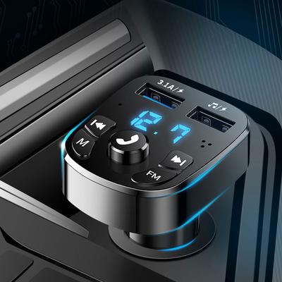 Автомобильный многофункциональный автомобильный Mp3-плеер с шумоподавлением, FM-передатчик, беспроводной Bluetooth-совместимый приемник, двойной USB, автомобильное быстрое зарядное устройство