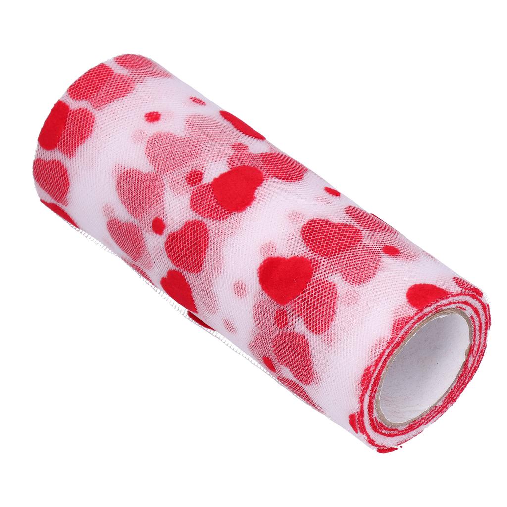 Рулоны тюля 10 ярдов, красная лента в форме сердца, упаковочная лента, сделай сам, резка, романтическое ремесло
