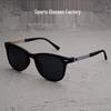 Retro Classic Polarized Sunglasses with Square Frame and Rivet Design
