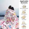 1pc. Cute Marie Cat Print Blanket, Seasonal Universal, Home Decoration, Throw, Cartoon Blankets, Soft Flannel Throw Blanket, Versatile & Coz