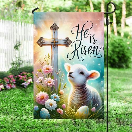 Easter Day Lamb Christian Cross He Is Risen ag Graden ag FCCE ZZA WWL IIC