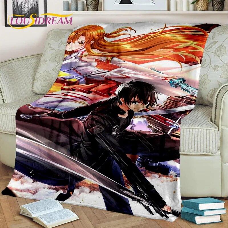 SAO роман мультфильм Sword Art Online одеяло, мягкое одеяло для дома, спальни, кровати, дивана, пикника, путешествия, офиса, одеяло, детское одеяло