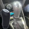 Manual 5 Speed + R For Renault Clio Logan Scenic MK2 Gear Lever Shifter Trim Leather Knob GearStick Pen Handle Headball Chrome