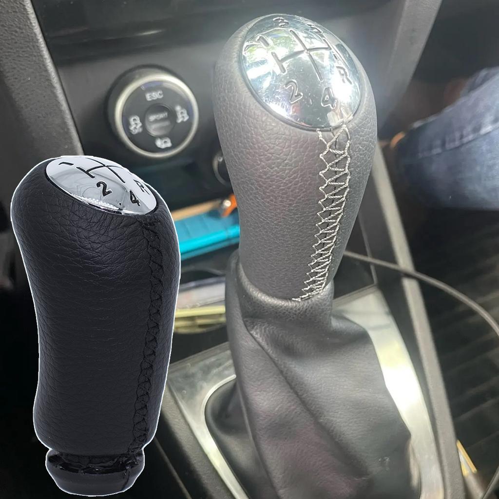 Механическая 5-ступенчатая + R для Renault Clio Logan Scenic MK2 Рычаг переключения передач Отделка кожаной рукояткой GearStick Ручка-ручка Headball Chrome