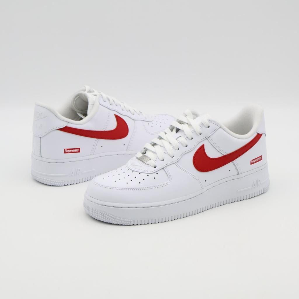 CU9225-101 Supreme Nike Air Force 1 Low Эксклюзив для Китая Белый Скоростной Красный (Мужской)