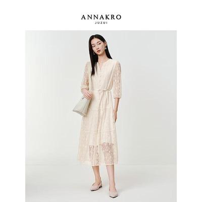 Платье ярусное Jiuzi Annacoco элегантное с пайетками и кружевом