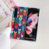 Женский милый красочный чехол с сердечком для телефона Samsung Galaxy Z Fold 4 3 5g, прозрачный жесткий чехол для ПК Z Fold3