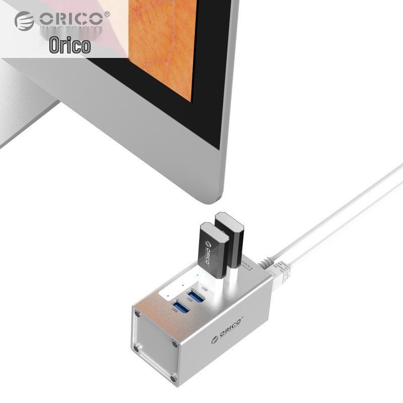 ORICO A3H Высокоскоростной USB 3.0 Четырехпортовый Expansion Hub с блоком питания