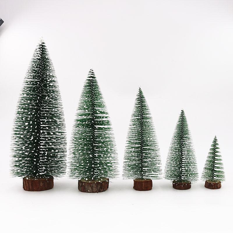 Green Snowflake Pine Needle Mini Christmas Tree - PVC Tabletop, Sizes: 10-30cm