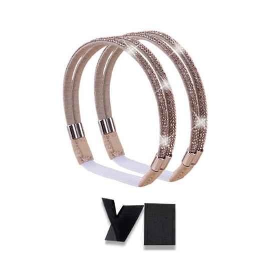 2 шт. эластичные ремешки для обуви на высоком каблуке, нерасстегивающиеся ремешки, съемные ремни для обуви со стразами для сандалий, свободные туфли без застежек, аксессуары для самостоятельного изготовления