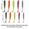 100PCS PVC Swim Bait 7cm 9cm Fishing Lures Durable Paddle Tail Swimbaits  Saltwater Fishing