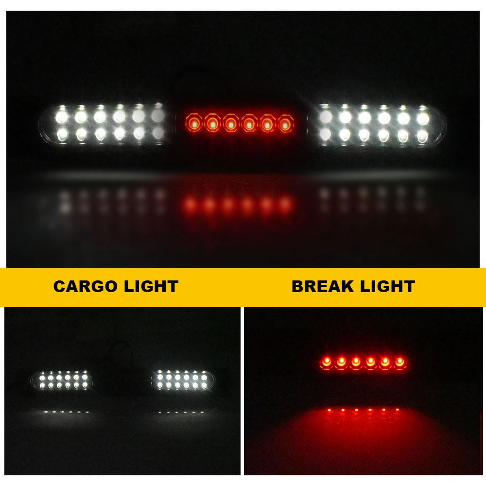 LED Smoke 3rd Third Brake Light For Ford F-150 F-250 / Excursion 1997-2003 Reverse Cargo Light High Mount Pickup Taillight