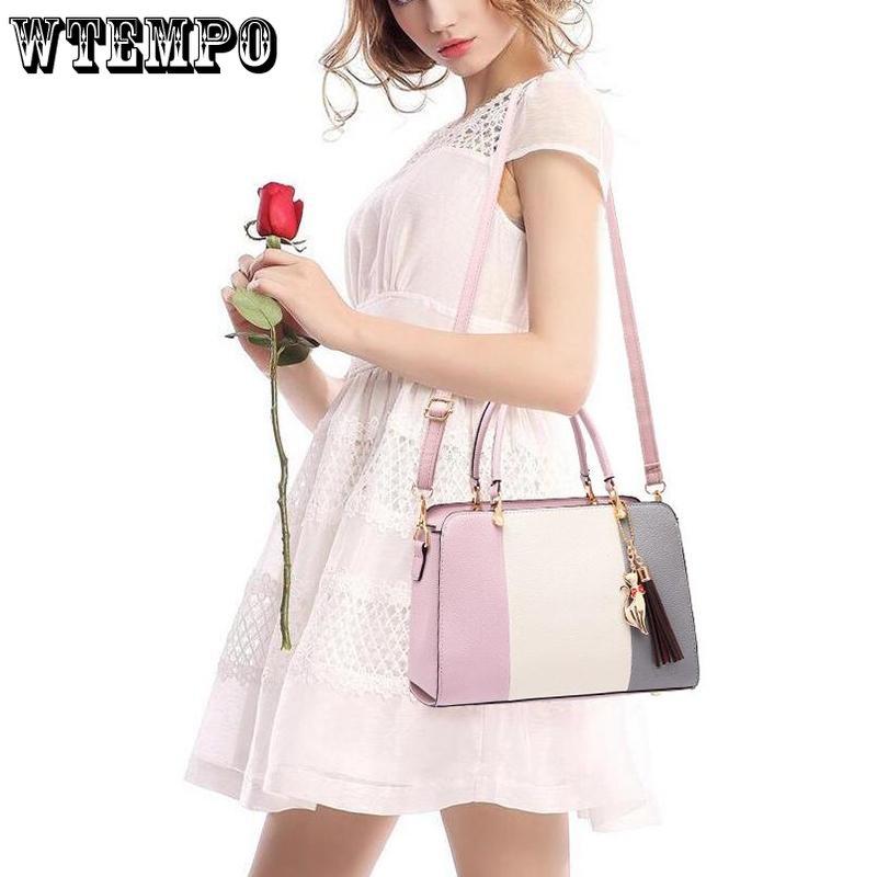 WTEMPO Сумка через плечо для женщин, сумки-мессенджеры, женская сумка из искусственной кожи в стиле ретро с кисточками