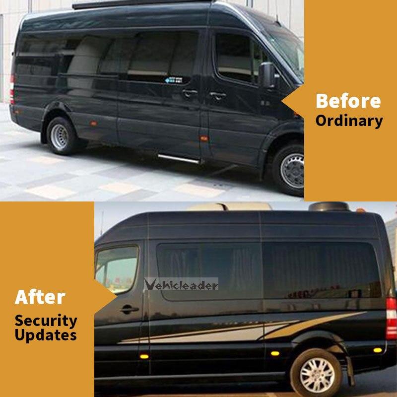 Динамический светодиодный боковой габаритный фонарь, боковой повторитель, указатель поворота, панель, лампа для Volkswagen Crafter 2006, для Benz Sprinter W906