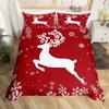 Набор пододеяльников «Счастливого Рождества», Покрывало с красной клеткой «Буффало», Покрывало с клеткой, Рождественская елка, Лось, Олень, Снежинка, Комплекты постельного белья