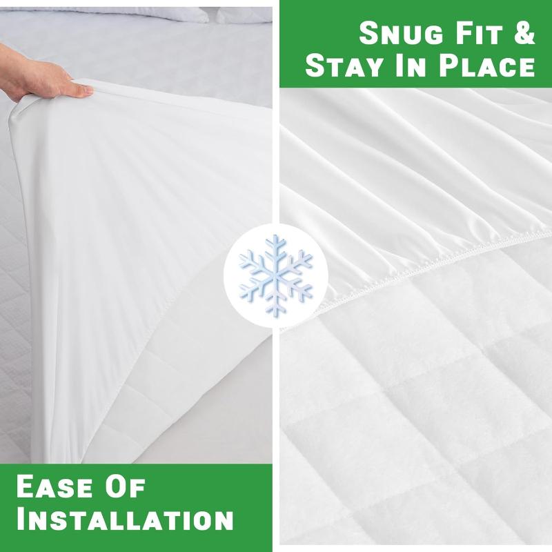 100% Waterproof Mattress Cover Quilted Thicken Single Double Elastic Fitted Sheet Style Bed Protector Pad King Size