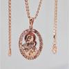 Rose Gold Italian Exquisite Virgin Mary Pendant Jewelry Gift for Women