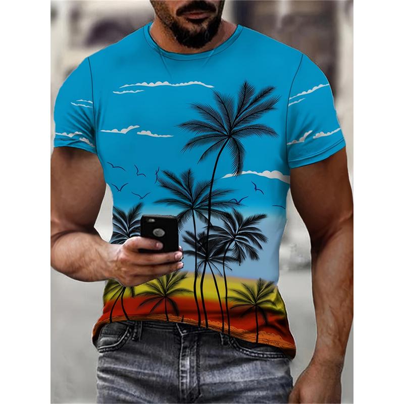 Футболка с забавным живописным узором для мужчин, красочные модные футболки с 3D-принтом, летние повседневные футболки с коротким рукавом и круглым вырезом, свободные футболки