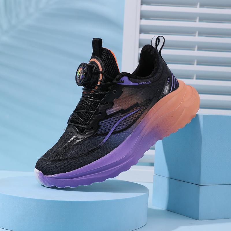 Летние кроссовки для мальчиков без шнурков, дышащая сетка, нескользящая, модные кроссовки с застежкой-пряжкой, спортивная обувь, кроссовки для детей среднего и старшего возраста