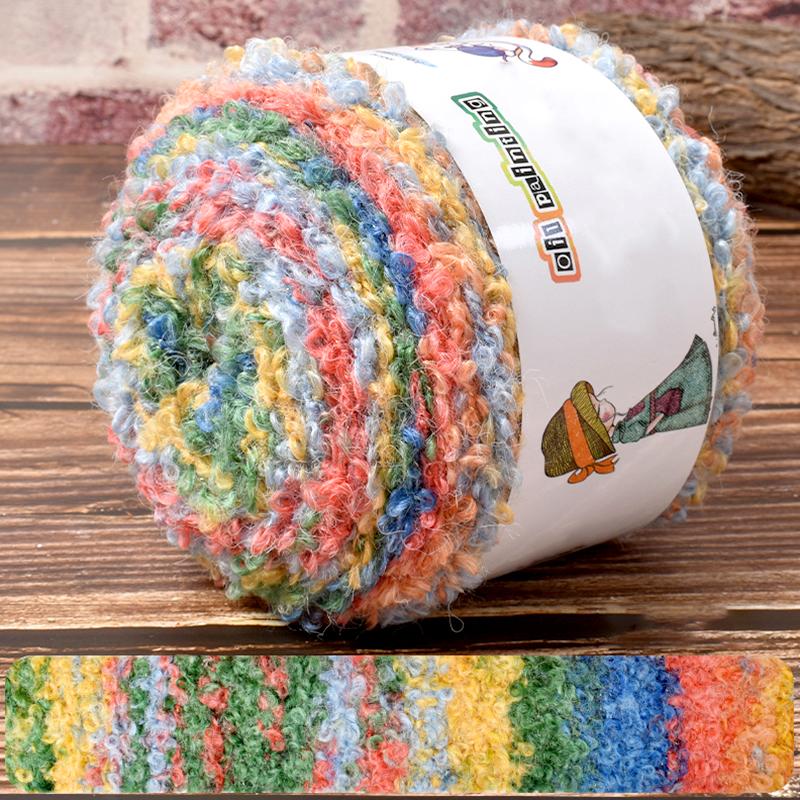 1 шт шерстяная нить модный вязаный шарф теплый цвет ручная работа градиент масляная живопись ретро стиль пряжа клубок