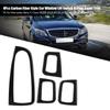 4Pcs Carbon Fiber Style Car Window Lift Switch Button Cover Trim for Mercedes Benz C Class W205