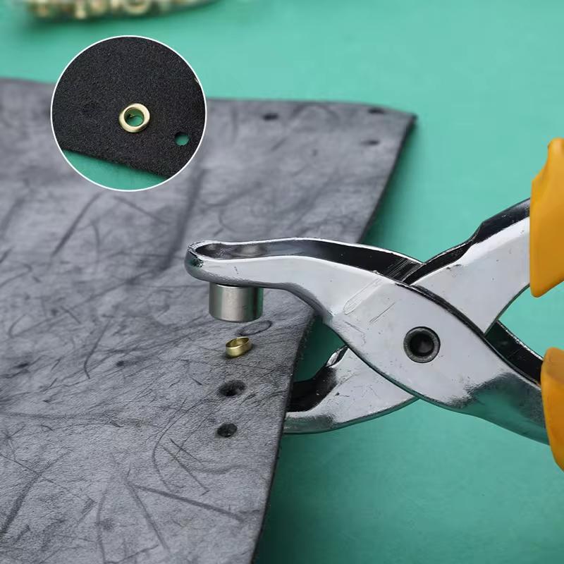 Fenrry 3 в 1 Дырокол для кожаного ремня + Плоскогубцы для люверсов + Набор инструментов для установки люверсов кнопок, круглые 2,5/3/3,5/4/4,5/5 мм