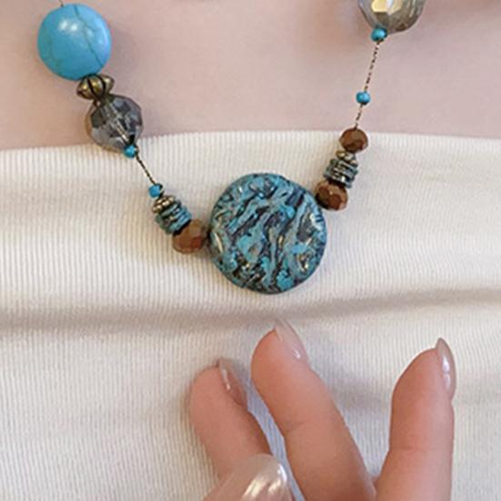 Винтажное ожерелье из бисера с разноцветными камнями, приятное для кожи, многослойное женское ожерелье, ювелирные изделия, подарки