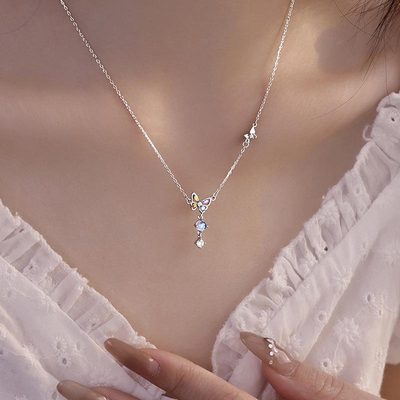 Простое ожерелье-чокер с круглыми бусинами и бахромой, женская цепочка для ключицы, подарок в холодном стиле, регулируемая цепочка-чокер, женская