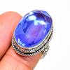 Натуральный Танзанит Кварц Драгоценный Камень 925 Пробы Стерлингового Серебра Ювелирное изделие Размер кольца 7 AR-16738