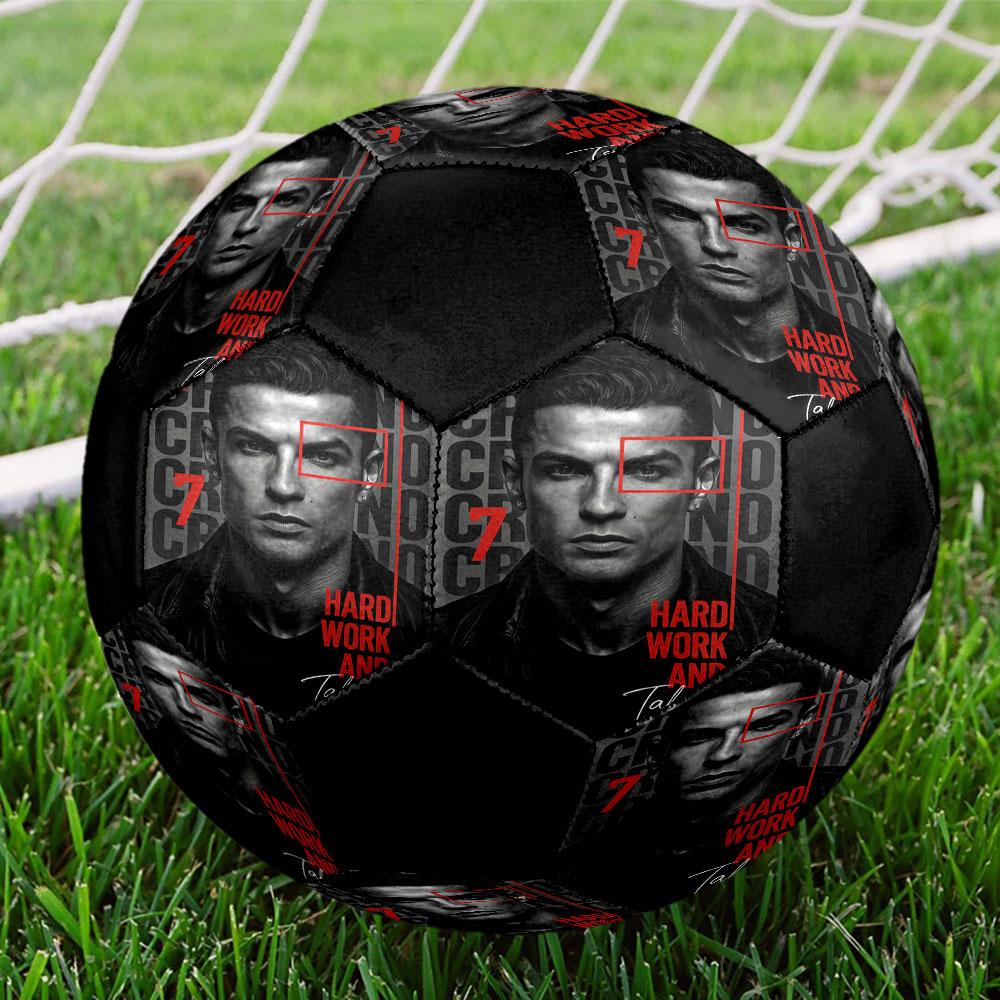 1pc CR7 Soccer Ball Size 5 Indoor Soccer Ball Fashion Colorful Backyard Game - Great For Sports Fans Gift HE17