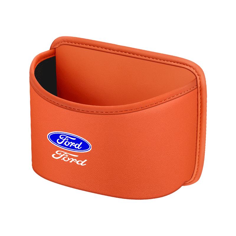 BBBK3 For Ford Mondeo Focus Explorer Escape Kuga Everest Bronco F-150 Ranger Transit Car Leather Storage Box Garbage Container
