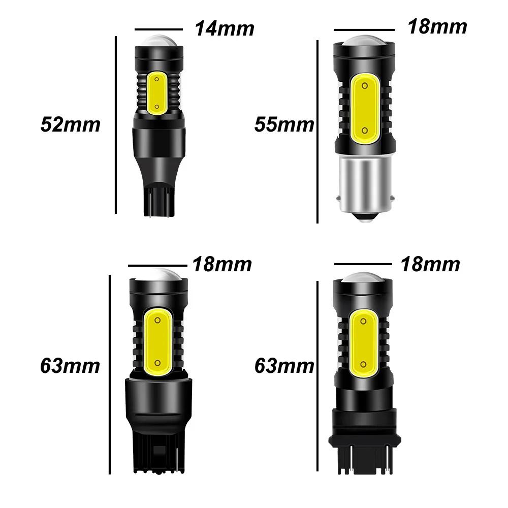 2 шт. 1156 P21W светодиод BA15S PY21W BAU15S лампа COB 5SMD 7443 7440 W21W 3157 1157 BAY15D P21/5W светодиод для указателя поворота заднего хода 12 В