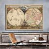 Нетканый/холст Ретро Карта Тема Серии Фон Ткань Настенный Художественный Плакат Декор Без Рамки