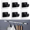 Rack Free Punching Powerful Curtain Rod Brackets Door Hanger Curtain Rod Holder Rod Hanging Clip