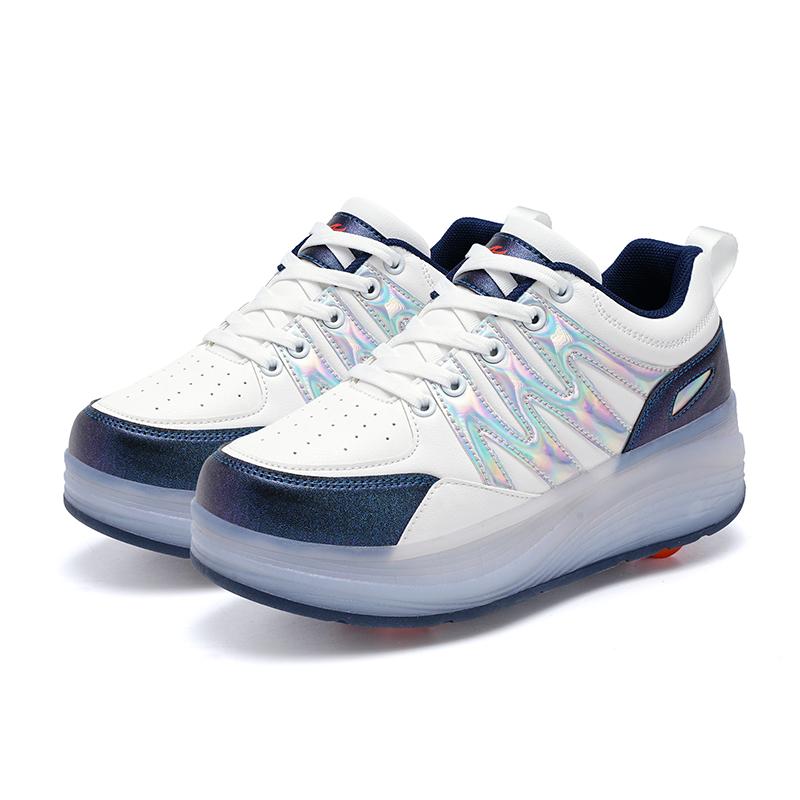 Четырехколесные детские туфли Heely с колесами, спортивная обувь с зарядкой через USB, светодиодная спортивная обувь для девочек, роликовые коньки