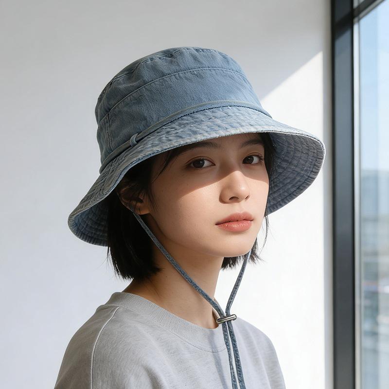Spring and summer shading breathable basin hat men's and women's same hat versatile outdoor tether mountaineering hat